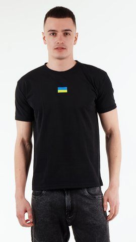 Футболка чоловіча чорна 0237 фото