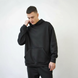 Худі чоловічий трикотаж з начісом чорне 01361 фото 5