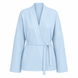 Кофта жіноча з поясом трикотаж рубчик небесна