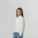 Сорочка дитяча з накладними кишенями вельвет біла 03708 фото 2